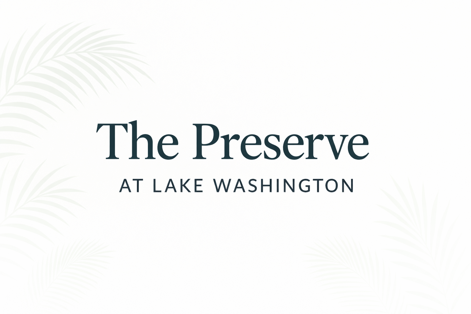 The Preserve At Lake Washington: HOA Logo